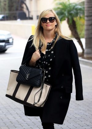 Reese Witherspoon visiting her office in Beverly Hills