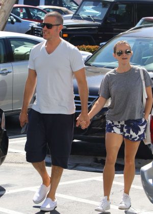 Reese Witherspoon with her husband out in Beverly Hills