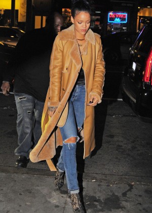 Rihanna in Jeans at Sono Nightclub in the West Village