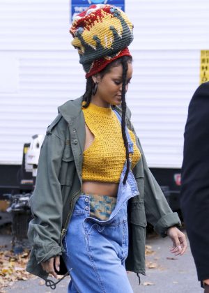 Rihanna - On the set of 'Ocean's Eight' in New York