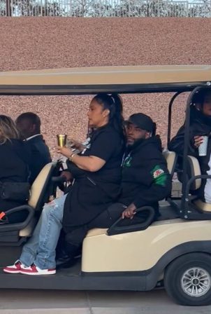 Rihanna - Seen at State Farm arena for her super bowl performance in Glendale