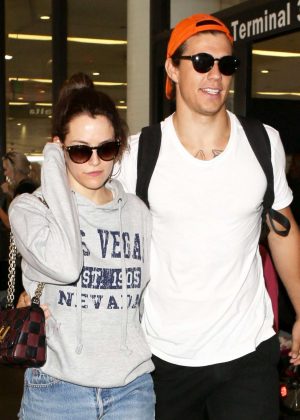 Riley Keough and husband Ben Smith-Petersen at LAX Airport in LA