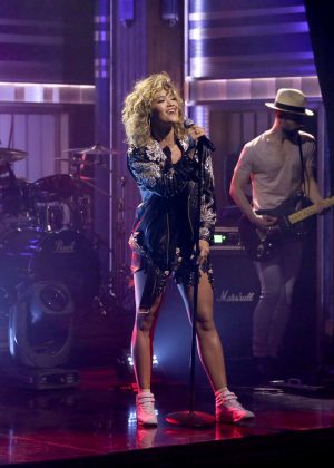 Rita Ora on 'The Tonight Show Starring Jimmy Fallon' in New York