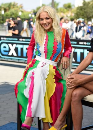 Rita Ora - Visits 'Extra' at Universal Studios Hollywood