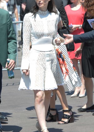 Rooney Mara in White Dress out in Cannes