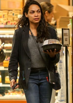 Rosario Dawson - Shopping at Whole Foods Market in Beverly Hills