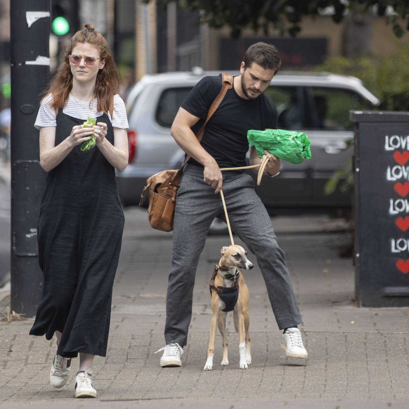 Rose Leslie and Kit Harrington – Out for a walk in North London | GotCeleb