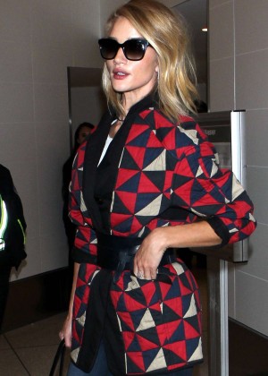 Rosie Huntington Whiteley - Arrives at LAX Airport in LA