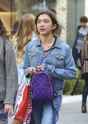 Rowan Blanchard in Jeans at The Grove in West Hollywood