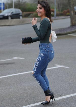 Roxanne Pallett in Jeans out in Essex