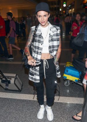 Ruby Rose at LAX airport in Los Angeles