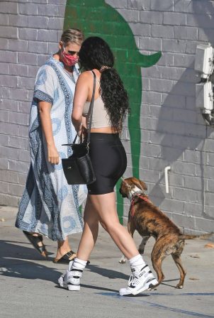 Rumer Willis - Out with her dog at ‘Hair by Violet’ in Beverly Hills