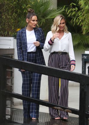 Sam and Billie Faiers - Outside ITV Studios in London