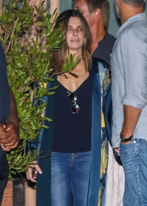 Sandra Bullock - Leaving Soho House with her boyfriend in LA