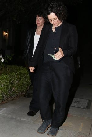 Sara Gilbert - Seen at Leonardo DiCaprio's star-studded 49th Birthday Party in Beverly Hills