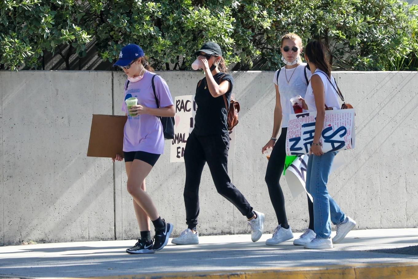 Sara Sampaio and Juliana Herz - Heads to the BLM protest in Los Angeles