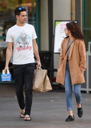 Sarah Hyland and Wells Adams Heading to Gelson's grocery store in LA