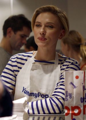 Scarlett Johansson - Opens New Store Yummy Pop in Paris