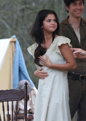 Selena Gomez on set of "In Dubious Battle" in Georgia
