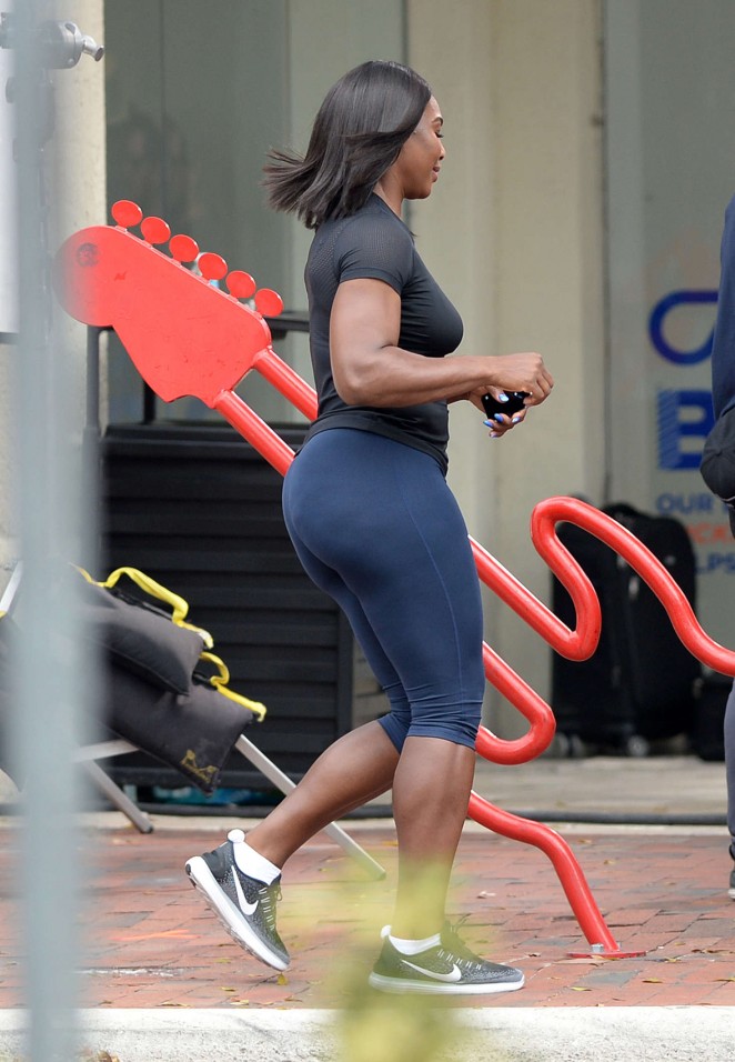 Serena Williams Filming A Commercial For Chase Bank 07