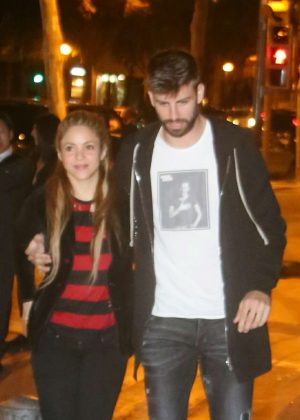 Shakira and Gerard Pique our to dinner in Barcelona