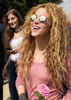 Shakira - Visits the northern Lebanese mountain village in Lebanon