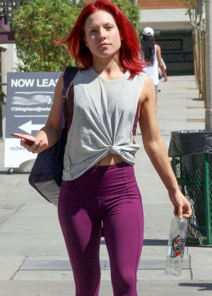Sharna Burgess in Tights at DWTS Studio in Los Angeles