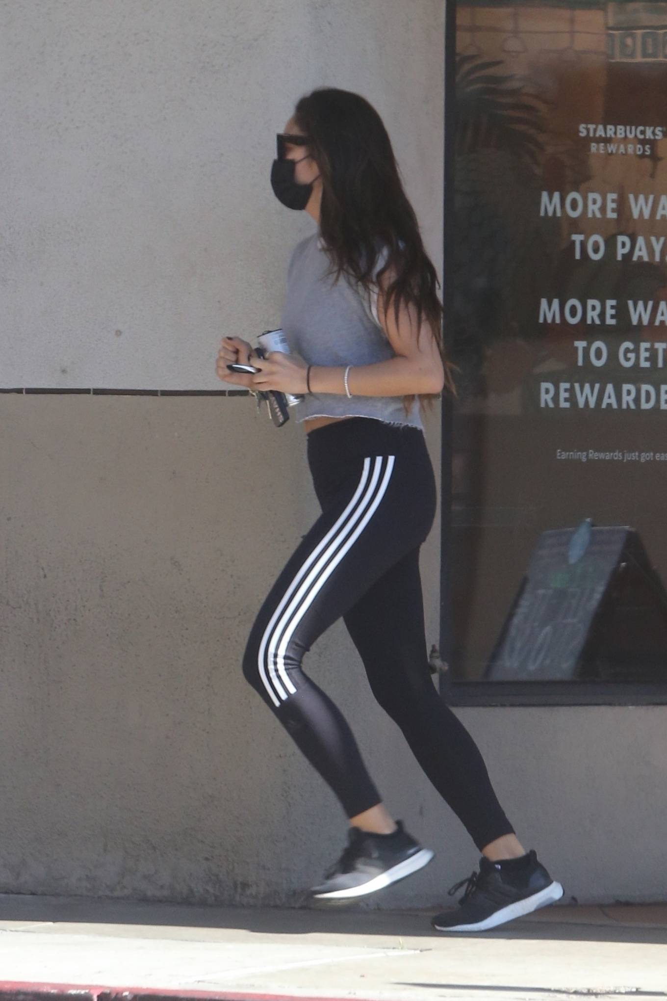 Shay Mitchell – Looks sporty in Adidas while walking with a friend in  Hollywood | GotCeleb