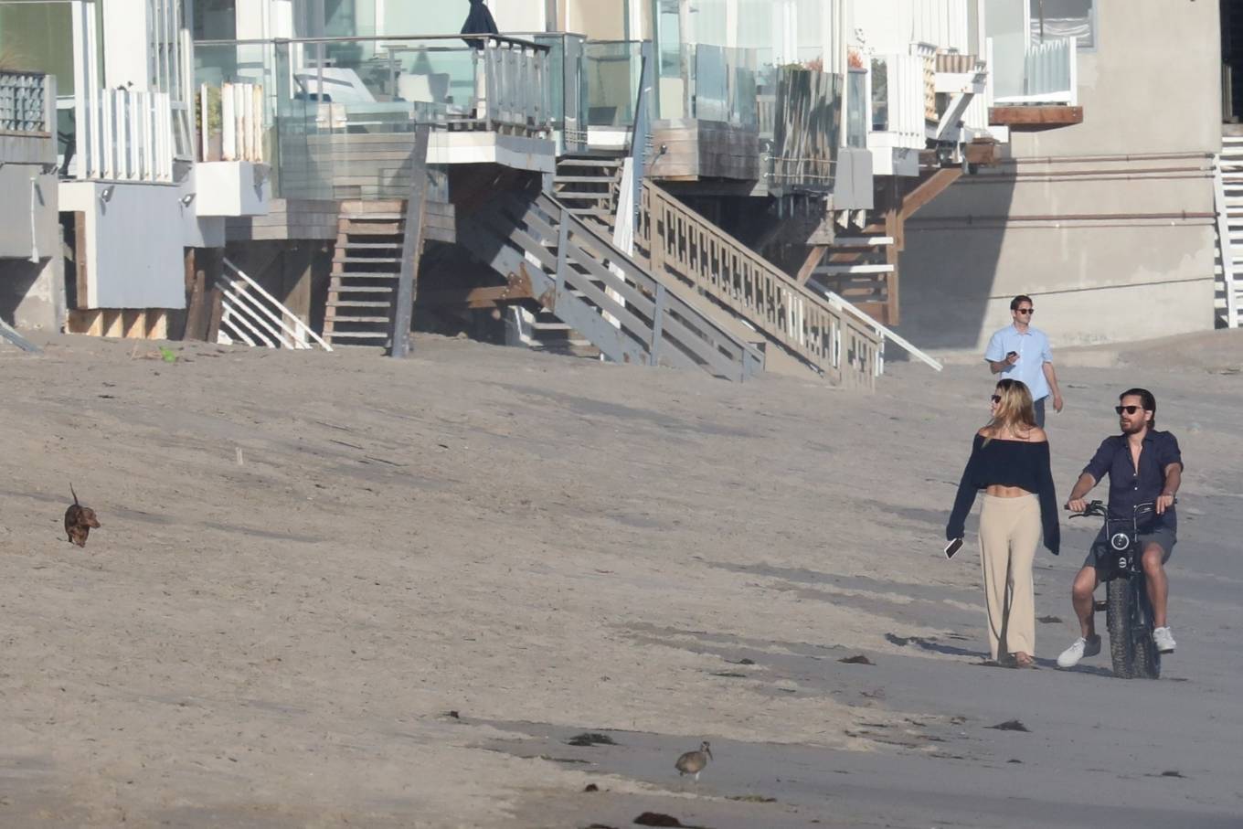 Sofia Richie and Scott Disick â€“ Seen on the beach in Malibu