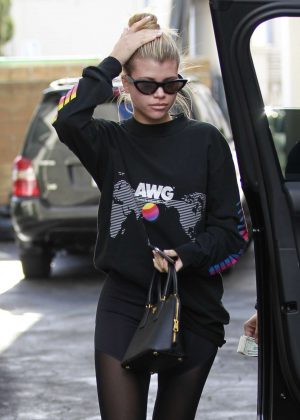 Sofia Richie in Leggings - Leaves the gym in Beverly Hills