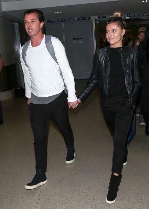 Sophia Thomalla and Gavin Rossdale at LAX airport in LA