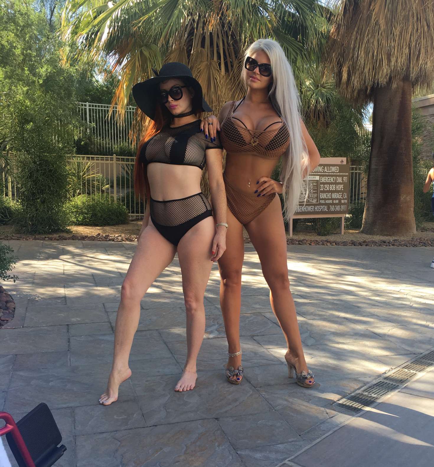Sophia Vegas and Phoebe Price – In Bikini poses at the pool in Palm Springs  | GotCeleb