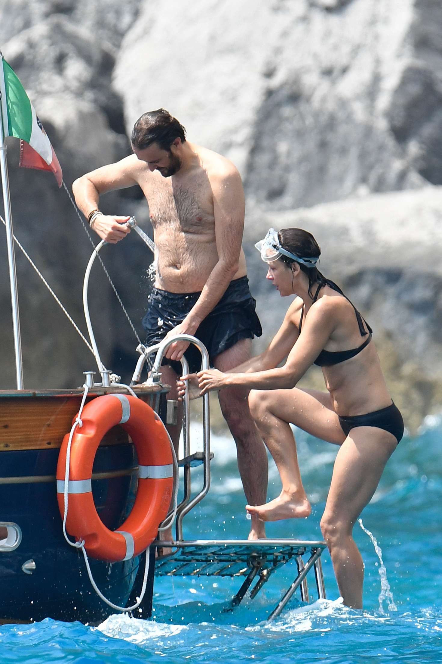 Sophie Marceau in Bikini on a yacht in Capri – GotCeleb