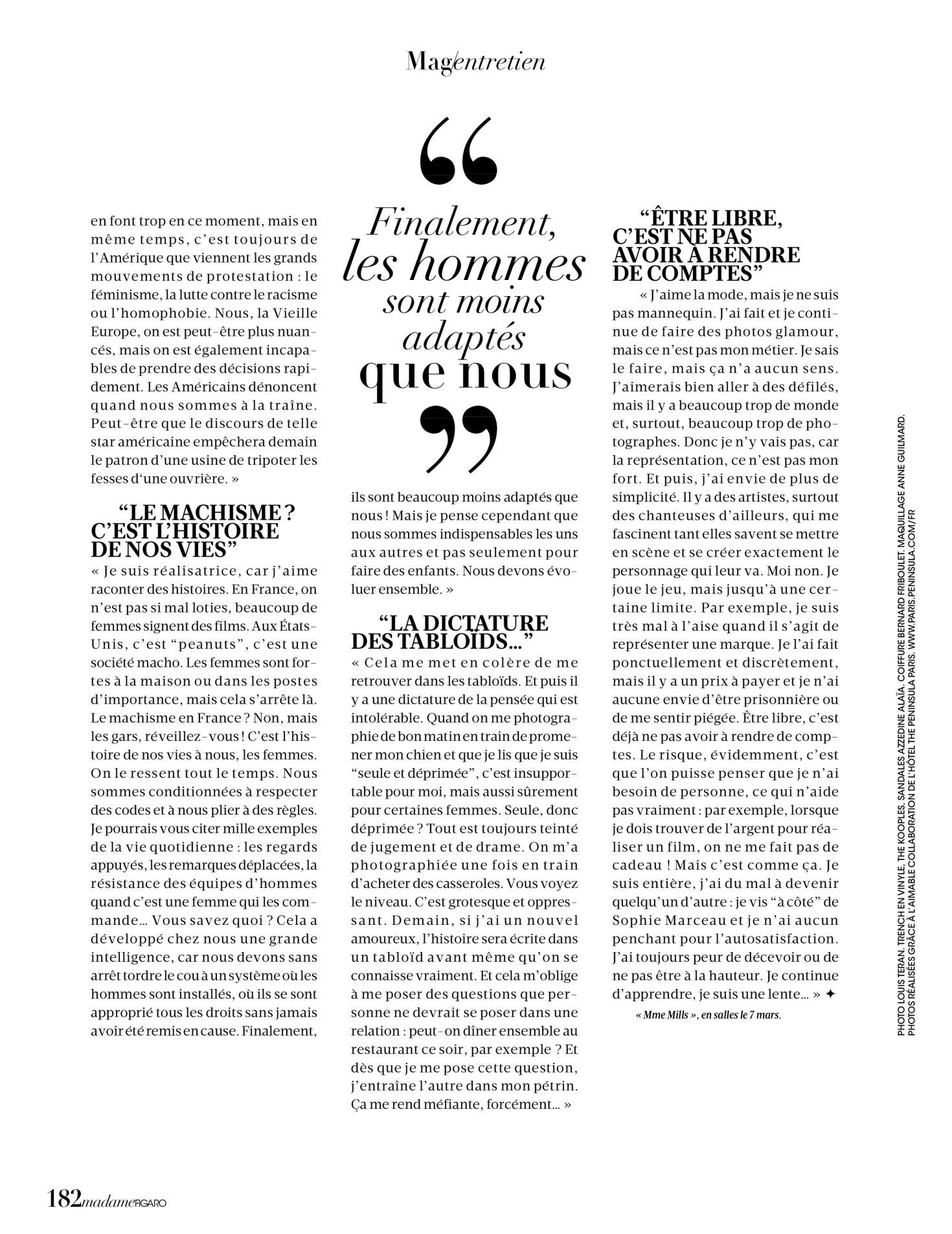 Sophie Marceau: Madame Figaro 2018 -05 | GotCeleb
