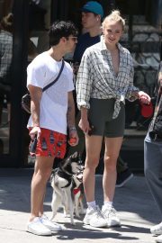 Sophie Turner and Joe Jonas - Walking Their Dogs in Manhattan