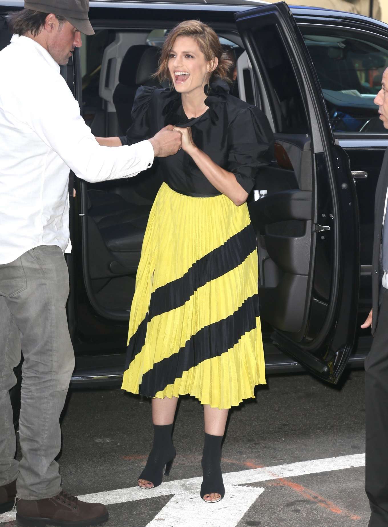 Stana Katic â€“ Arrives at Good Morning America in NYC