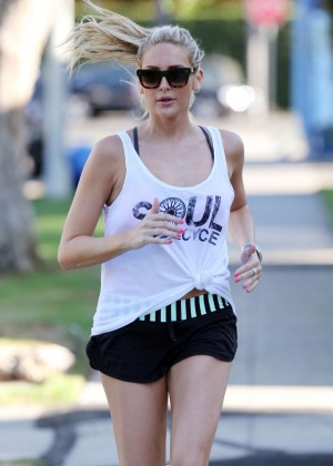 Stephanie Pratt in Shorts Working out in Hollywood
