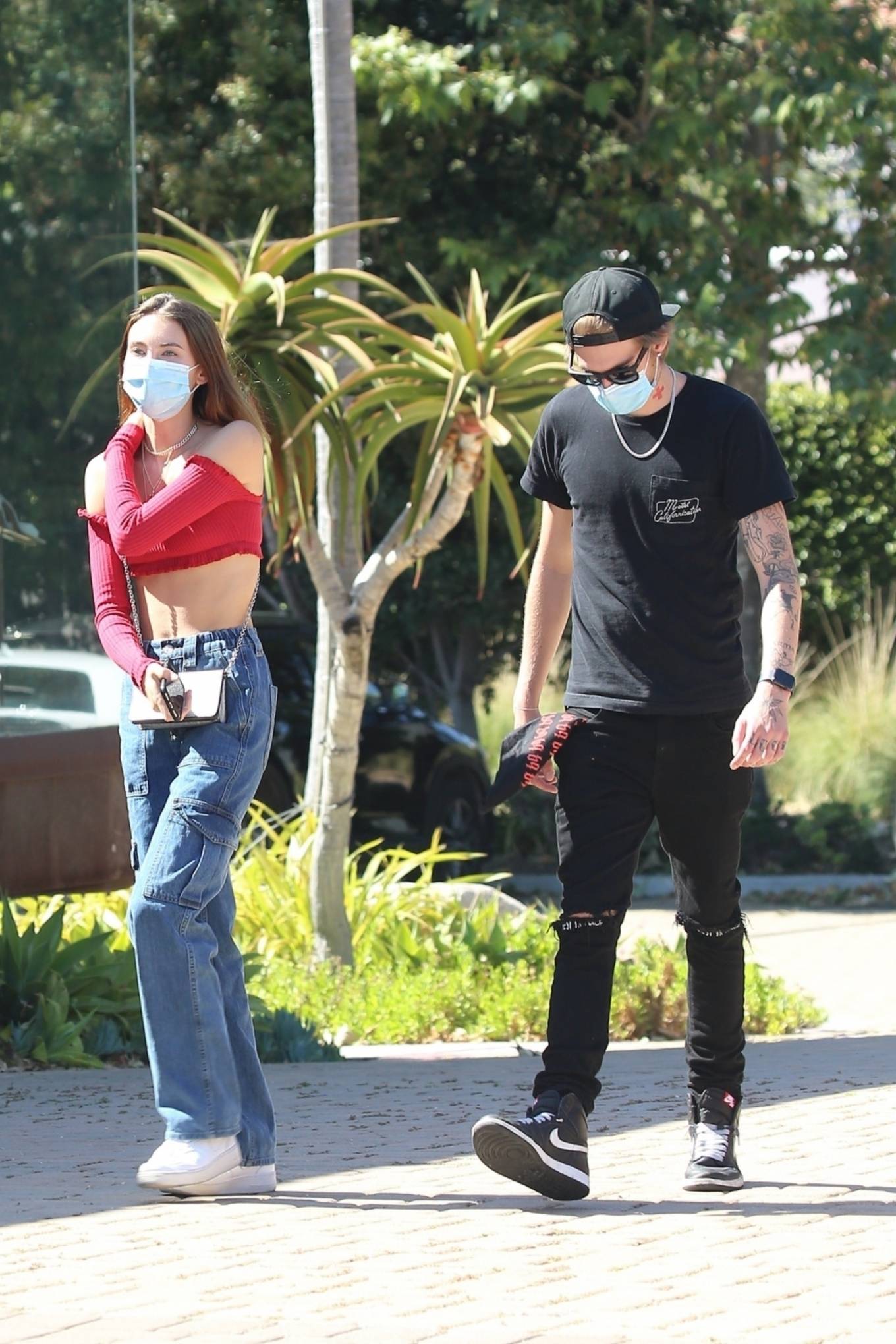 Sydney Brooke in Red Crop Top â€“ Out in Malibu