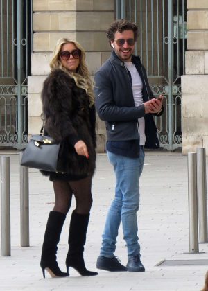 Sylvie Meis and her boyfriend out in Paris