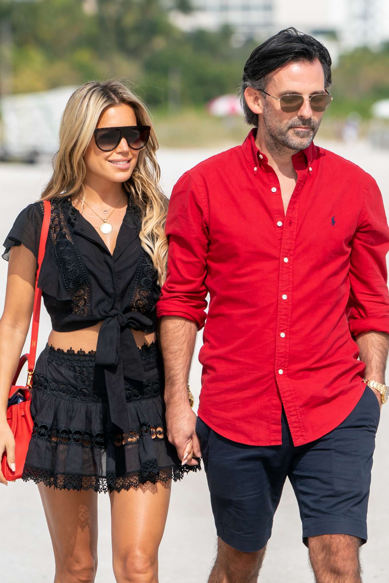 Sylvie Meis and her fiancee Nicals Castello - Out in Miami Beach-10