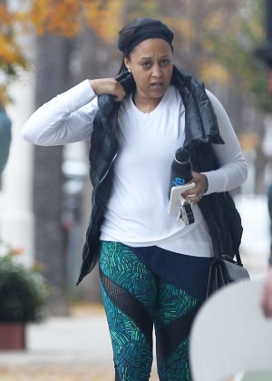Tamera Mowry - Leaving her workout in Los Angeles