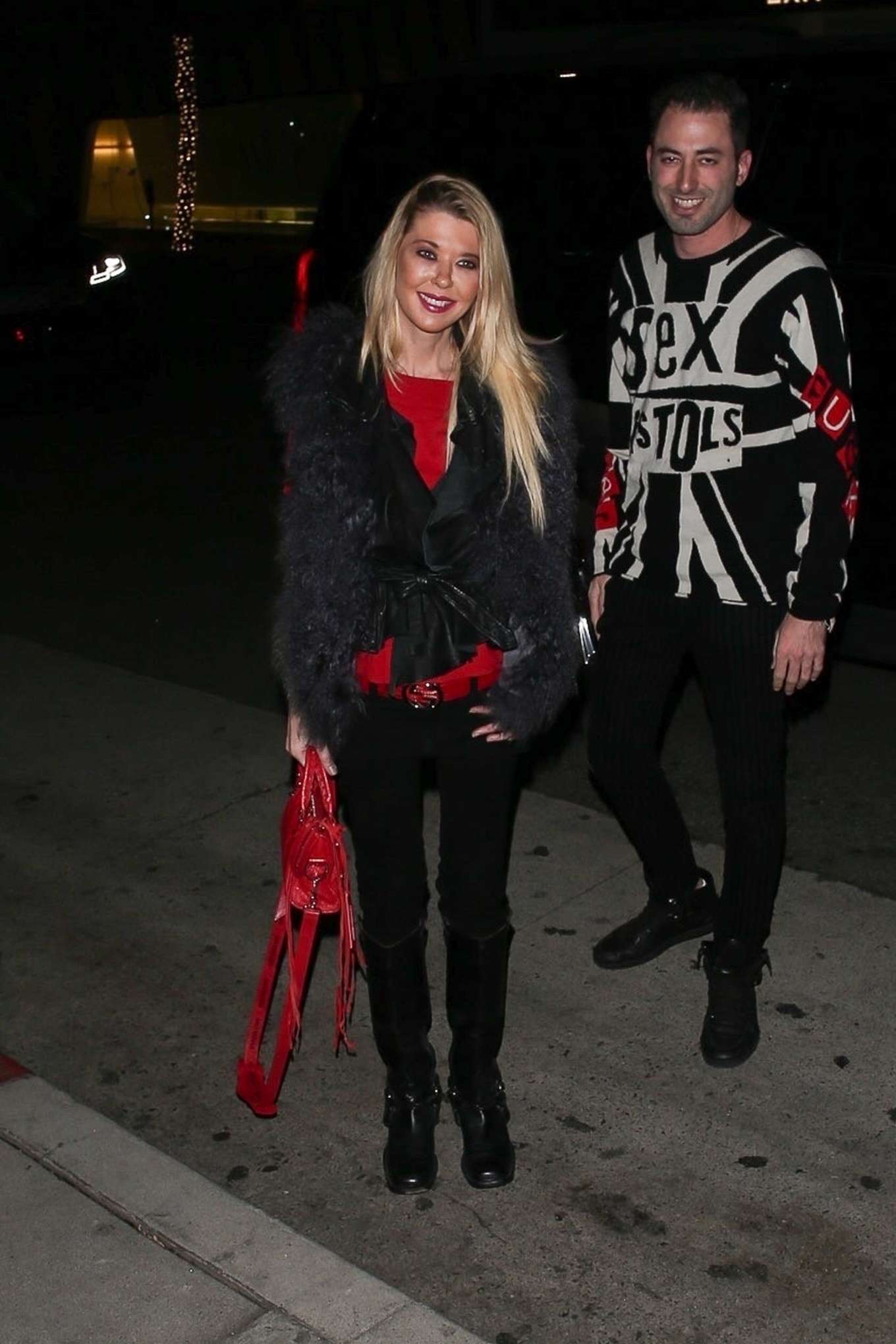 Tara Reid - Valentine's Day dinner at Madeo Restaurant in Beverly Hills