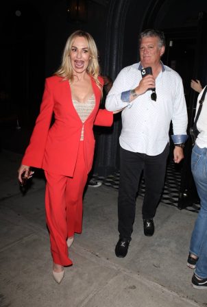 Taylor Armstrong - With husband John H Bluher leave Craig's in West Hollywood