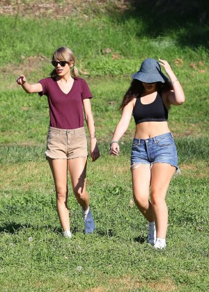 Taylor Swift and Lorde in Shorts Hiking in LA