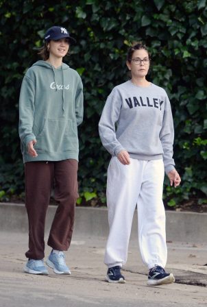 Teri Hatcher - On a walk with her daughter Emerson Tenney in Los Angeles