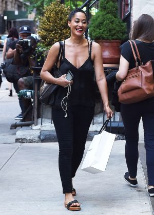 Tracee Ellis Ross in Tights out in Soho