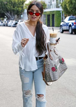 Vanessa Hudgens Leaving Alfred's coffee in West Hollywood