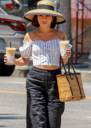 Vanessa Hudgens on a coffee run in Studio City