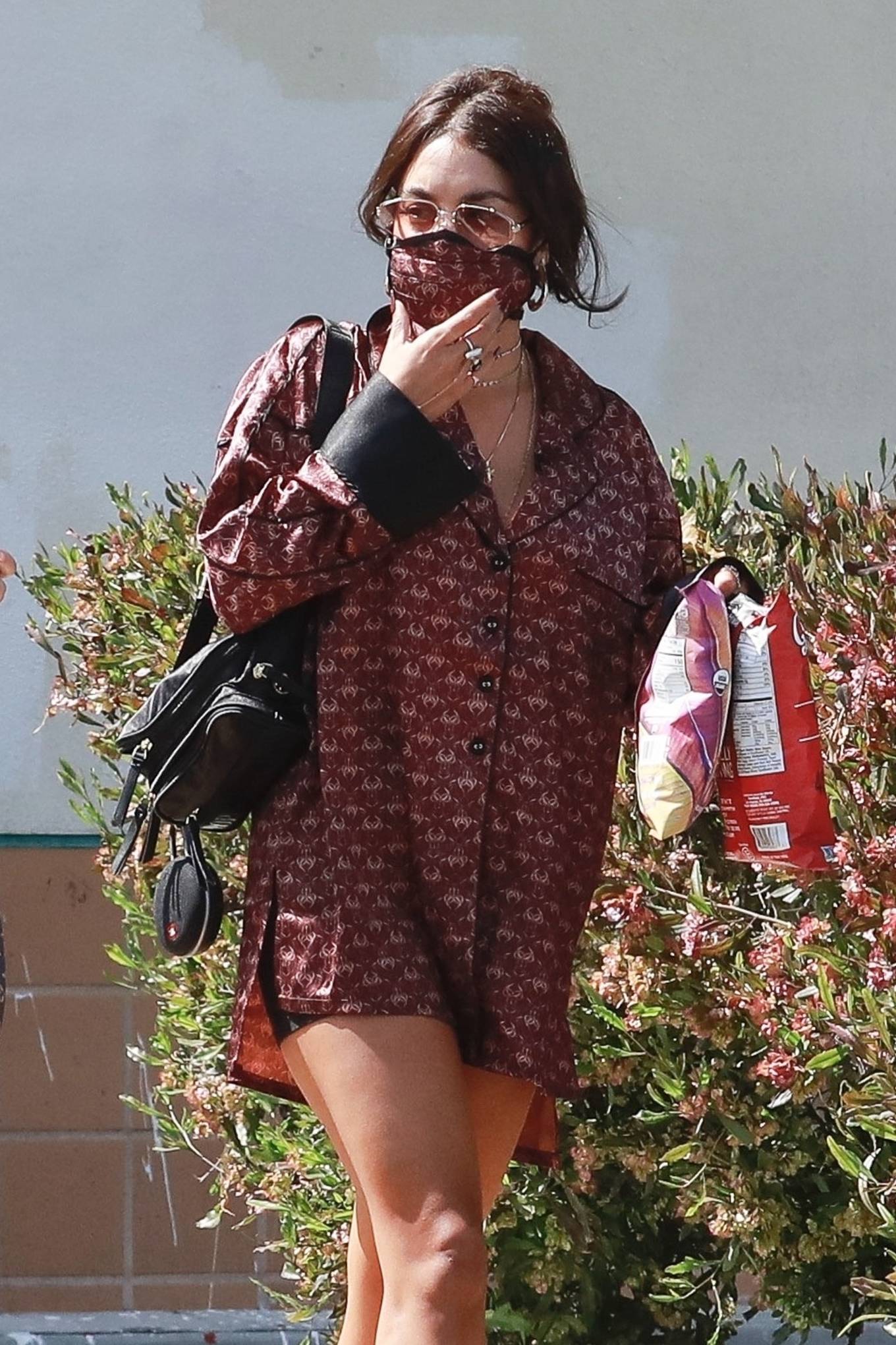 Vanessa Hudgens - Stops by a coffee shop and CVS pharmacy with a friend