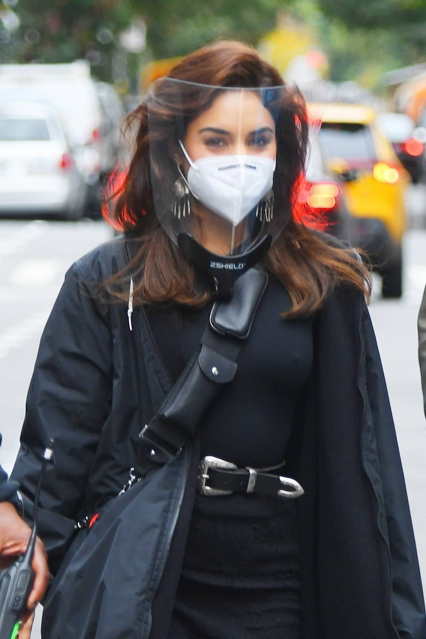 Vanessa Hudgens – Wearing mask and shield on the set of 'Tick, Tick ...